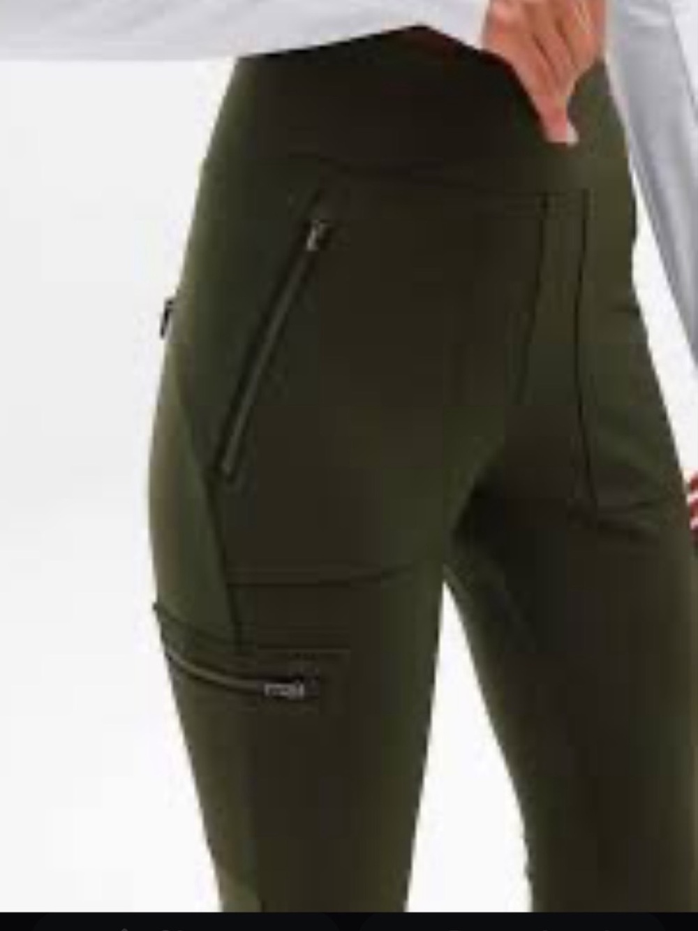 Athleta Headlands Hybrid II Cargo Tight -Olive green size 2P Petite